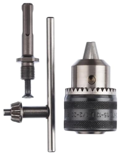 Bosch Accessories Bosch 3tlg. SDS plus-Adapter mit Bohrfutter (Ø 1,5–13 mm, Ohne Schlagfunktion, Zubehör für Bohrhömmer mit Hammerstopp)