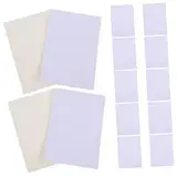 DOITOOL 20 Stück Kein Loch -Marmelade Bilderrahmen Fotomatte Fotos Unterstützung Kunst Rahmenmatte Bildmatten für Frames Bildtafelmatte mattes Brett Bild Matten Papierstau Weiß