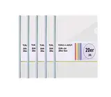 TUKA-i-AKUT 20st. A4 Sliding Bar Binder, PP Transparent Klemmschienen Berichte Umschlag, Abdeckungen Grip Binding Bars Dokumente Klassifizierung, 20er Set, Schiebe Bar in Weiß, TKD8040-white-20x