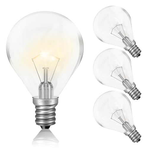 Jaenmsa Backofenlampe 40W 300 Grad E14& G45 Glühbirne 76x44mm Dimmbar G45 230V, bis 300°C Hitzebeständiges, 2800K Warmweiß für Neff Bosch Backofen Kühlschrank Mikrowelle Dunstabzugshaube