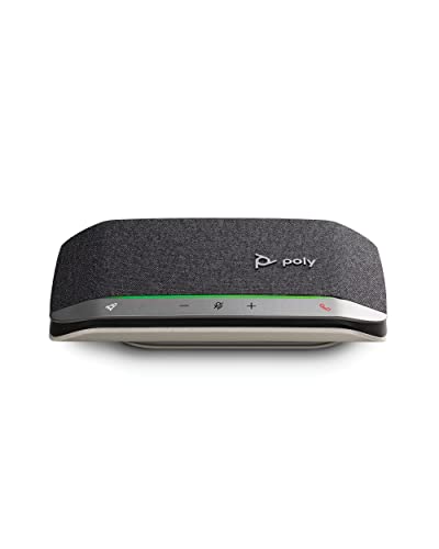 Poly Sync 20 persönlicher, tragbarer Smart-Konferenzlautsprecher für USB-A (Plantronics) – Mobiltelefon per Bluetooth oder zu PC/Mac über USB-A – Echo-/Geräuschunterdrückung – Teams, Zoom & mehr