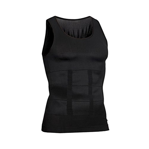 VENI MASEE Men es Body Shaper Schlankheits Weste, Männer elastische Formung Weste thermische Kompression Basisschicht schlank Kompression Muskel-Tank Shapewear