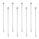 Cocktail Stirrers, Edelstahl Cocktailstäbchen, Rührstäbchen Metall, 8 Stück Metall Cocktail Stirrers, Swizzle Sticks, Cocktailspieße Rührstäbchen, Cocktail Rührstäbchen, Rührstäbchen