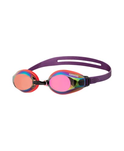 arena Zoom X-Fit Mirror Schwimmbrille für Erwachsene, Unisex-Schwimmbrille mit Breiten Linsen, UV-Schutz, Verstellbarer Nasensteg, Silikondichtungen, Linsen mit Anti-Beschlag-Beschichtung