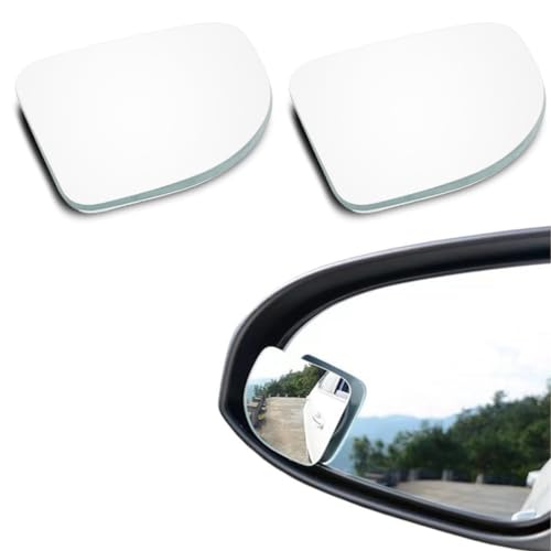 NHPY 2 Stück Toter Winkel Spiegel Auto,rahmenloser, 360 ° drehbarer, Verstellbarer HD-Glas-Spiegel, konvex, für Autos, LKWs, SUVs, Verkehrssicherheit
