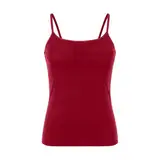 Top, integrierter BH aus Baumwolle, Damen-Tanktop, dünne Träger, hohe Größe, einfarbig, Sommer, einfach, lässig, gepolstert, T-Shirt, kühlend, Bluse, Rd2, 5X-Large