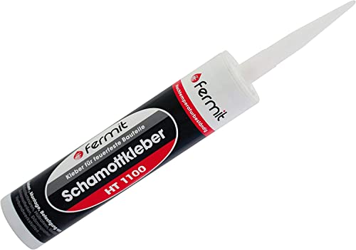Fermit Schamottkleber HT 1100 - Kleber für feuerfeste Bauteile 310 ml, beige