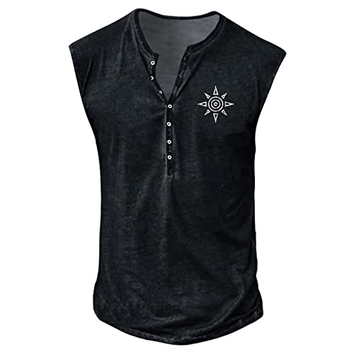 NLJSWJ Tank Top 2024 Sommer Mode Einfarbiges Schnelltrocknendes Tankshirts für Männer Freizeit Ärmelloses V-ausschnitts Funktionsshirts Mehrere Farben und Drucke in Verschiedenen Größen Erhältlich