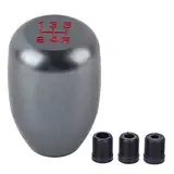 Universal-Schaltknaufkopf, 5 Geschwindigkeiten, Metall, manuelle Schaltung, Auto-Schaltknauf, Kopfschalthebel, mehrfarbig, optionale Fahrzeugteile, Ersatz mit 3 Adaptern 8/10/12 mm (Titanfarbe)