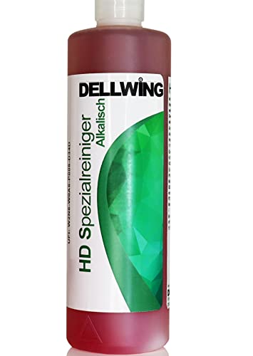 DELLWING HD Spezialreiniger - hochkonzentrierter alkalischer Reiniger für Vergaser, Zylinderköpfe, Injektoren, Einspritzdüsen, als Ultraschallbad, Teilewäsche, Hochdruckreiniger, Sprühlösung - 1L