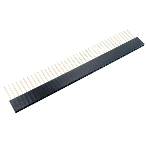 PENGLIN 10 Stück 1×40 2.54mm Teilung Einreihige Buchse Anschluss,Einreihig Pins Länge 11mm für Breadboard und Elektronik-DIY