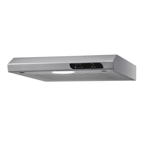 Respekta Dunstabzugshaube unterbau / Unterbau-Dunstabzugshaube 50 cm / Metallgehäuse in Edelstahl Look / Abluft - und Umluftfunktion / DH540IXL / C / 52–68 dB