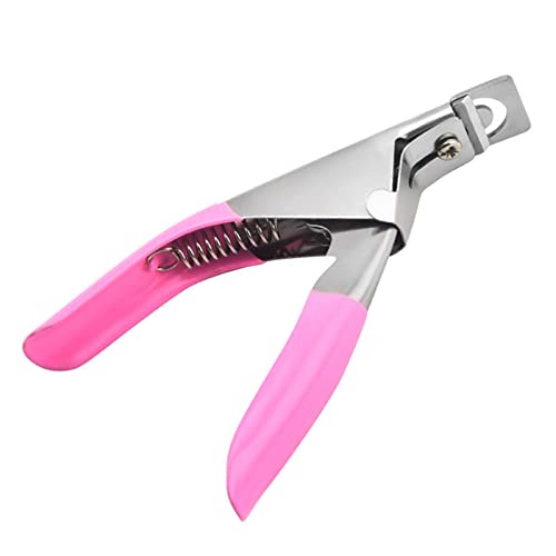 TingDongWei Nagelknipser, Nagelspitzen Clipper, Maniküre Tip Cutter Schneider, Edelstahl Tipcutter für Kunstnägel Gelnägel Fingernägel Falsche Nägel (Rosa)