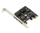 KALEA-INFORMATIQUE PCI Express PCIe 2 Ports SATA 3 6G Controller-Karte - Interne SATA- und/oder Externe eSATA-Anschlüsse mit ASM1061 Chipsatz.