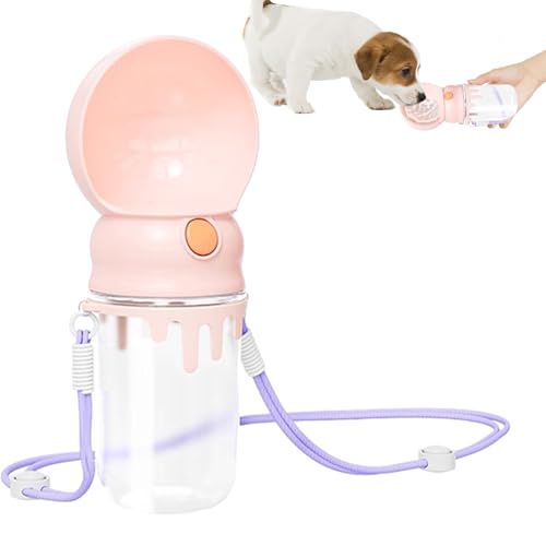 Hundewasserflasche - tragbarer Reisen im Freien Wasserlieferant, 360 ml undichte Haustier -Trinkflasche | Katzenbrunnen, Welpen -Hydratationsbehälter, kleine, mittlere und große Hunde -Trinkschale, Ha