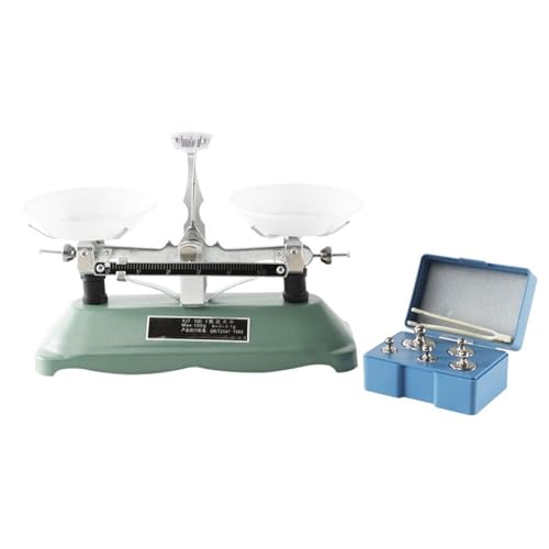 1pcs 200g/0.2g Mechanical Tray Balance Scale, Lab Mechanical Balance Scale with Weights, Chemical Physics Laboratory Teaching Tool