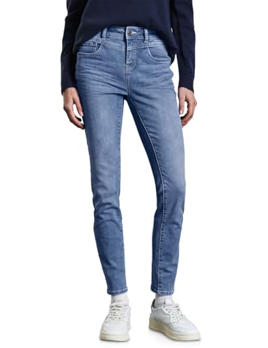 Street One Damen A378133 Jeans im Slim Fit, Light Blue Wash, 31W / 30L