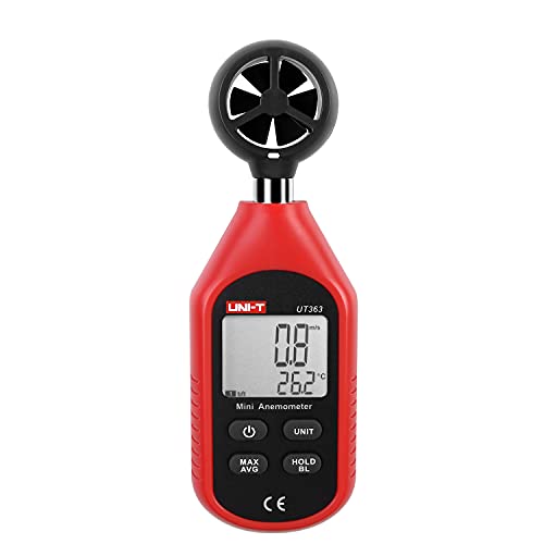 UNI-T UT363 LCD Tragbar Digital Windmesser Anemometer Handwindmesser Windgeschwindigkeit für Windsurfing Segeln Angeln Drachenfliegen und Bergsteigen