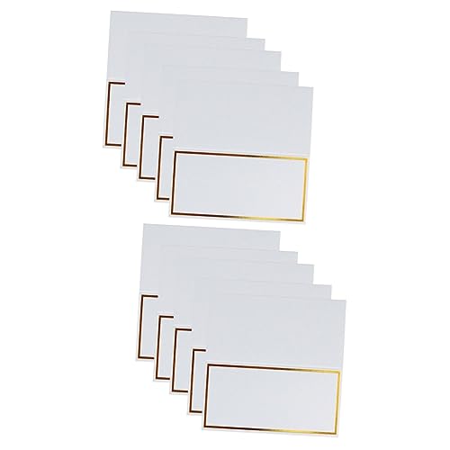 Ciieeo 40 Stk Name Des Hochzeitsortes Namenskarten Für Den Tisch Danke Tischkarten Tabellenname Platzkarten Namenskarten Zur Hochzeit Namensschilder Zur Hochzeit Ortsname Weiß Papier Gold