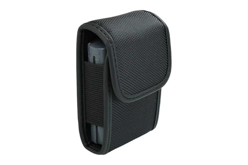 caseroxx Funkmeldertasche – passend für EuroBos, Swissphone, TPL, Polarion, Oelmann, Motorola, u.v.m. - Tasche mit Gürtelclip & Klettverschluss, schwarz