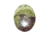 Drachenblutjaspis, Cabochon, ovale Form, 26 x 21 x 4 mm, 26 Karat natürlicher Drachenblut-Jaspis, 26 x 21 x 4 mm, Edelstein, Drachenblutjaspis