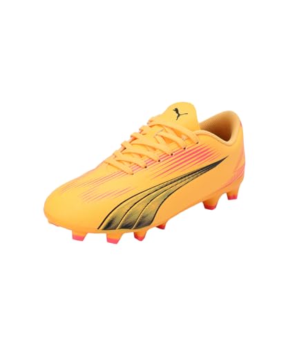 PUMA Unisex Kinder Ultra Play Fg/Ag Jr Fußballschuhe, Sun Stream Puma Black Sunset Glow, 34.5 EU