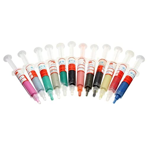 QmjdDymx 12-pcs Metallpolitur Creme, Diamant-Läder-Paste-Poliermasse für feine bis endgültige Polierkörner 0,5-40 Mikrometer 5 Gramm Kupferpoliercreme