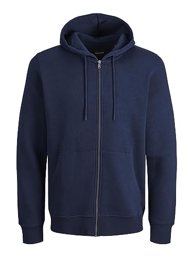 JACK&JONES PLUS Herren JJEBRADLEY Sweat Zip Hood NOOS PLS Sweatshirt-Jacke, Navy Blazer, 6XL Grande Taille