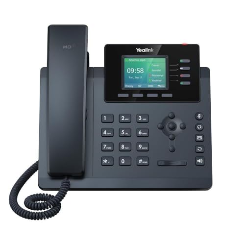 Yealink SIP-T34W IP-Telefon – Business-Telefon mit 2,4-Zoll-Farbdisplay, WLAN-Unterstützung, 3 SIP-Konten, HD-Sprachqualität, PoE-fähig, ideal für Büros und Homeoffice