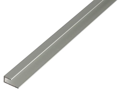 Alberts 030944 Abschlussprofil | selbstklemmend | Aluminium, silberfarbig eloxiert | 1000 x 20 x 9 mm