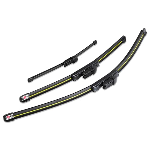 GEARMONSTER Scheibenwischer Wischerblätter Vorne + Hinten Satz Autoscheibenwischer Heckscheibenwischer Wischerblätter-Set für Skoda Yeti Typ 5L 2009-2017 (3er Set: 600mm/475mm/275mm)