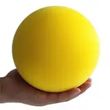 Aiyouwei weicher, geräuschloser Schaumstoffball, Schwammball, Indoor-Aktivitätsball, Kickball, Dodgeball, Spielplatzball (gelb, 15cm)