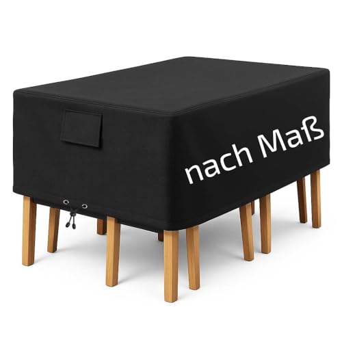 Abdeckung nach Maß | Abdeckhaube / Abdeckplane / Schutzhülle Maßanfertigung | "Unicovr" – Made in EU | Wasserdicht, mit optionalem Zubehör (Schwarz, Rechteck)