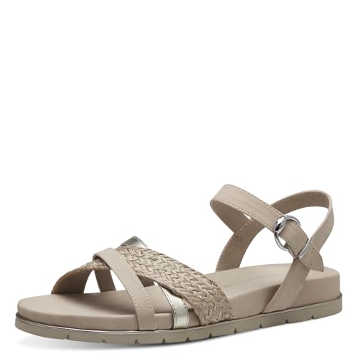 Tamaris Damen Sandalen Undefined Vegan Sommer; SHELL COMBINED/beige; 39