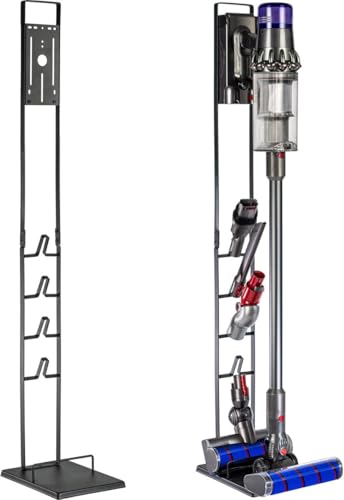 SQOON Staubsaugerständer Kompatibel mit Dyson V7,V8,V10,V11,V12,V15,Omni Glide, DC30,DC31,DC34,DC35, DC58,DC59,DC62,DC74 Staubsaugern, Halterung, Kein Bohren, Bodenständer, Zubehörhalter