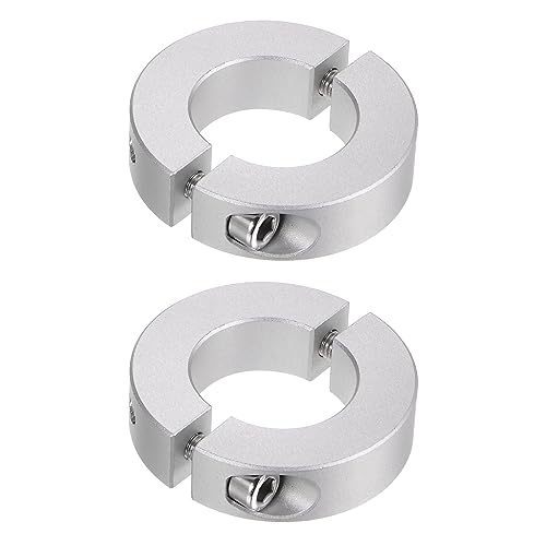 QUARKZMAN 2Stk Doppel Spaltwelle Kragen für 25mm Welle Set Schraube Klemmkragen 45mm AD 12mm Breite für Stopfen Positionshalter Zahnräder Maschine Hilfsmittel Industrie Eloxierung