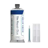 50 ml Fliesenreparaturkleber,Keramik Spezial Reparaturkleber Riss Schaden Reparaturmittel für Waschbecken Waschbecken Toilette (Weiß)