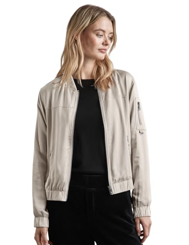 STREET ONE Damen A212259 Satin-Blouson, Smooth Sand beige, 40