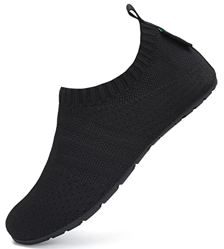 SAGUARO Badeschuhe Kinder Wasserschuhe Schwimmschuhe Strandschuhe Aquaschuhe - Hausschuhe für Kleinkinder Jungen Mädchen Stil:083 Schwarz, Gr.36/37 EU