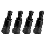 4 Stück Autoventil,Metallventile für Alufelgen,Autoventile,Metallventile,Felgenventil,Schwarz Metallventile,Felgenventil Metall,Felgenventil Auto,Autoreifen Ventil,für Auto, Motorrad, Fahrrad(Schwarz)