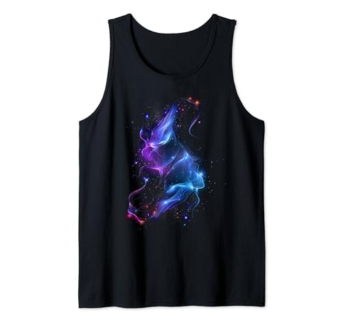 Galaxie Neonlicht Geschenk Kleidung Unisex-Erwachsene Tank Top Schwarz S Ärmellos EU M Neonlicht Galaxie Design