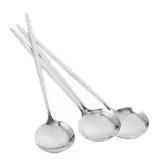 PEPLAYTAL 4 Stück Dessertlöffel Teilig mit Ergonomischen Griffen für Eiscreme und Westliche Speisen Spülmaschinenfest und Leicht zu Reinigen für Täglichen Gebrauch und Besondere Anlässe