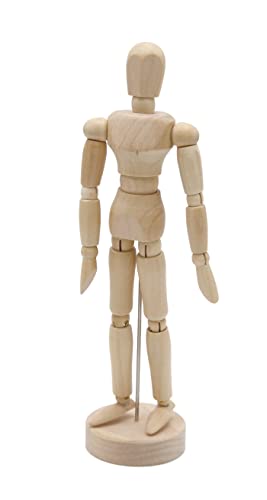 Paintersisters® Gliederpuppe 20cm hoch, Mannequin, Zeichenpuppe, aus feinem Samalholz – FSC, Zeichenpuppe aus Holz, Holzfigur, Holzpuppe