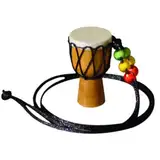 Instrument Halsketten Djembe Trommel Mini Anhänger Afrikanische Holz Klassische Hand Kongo Trommeln Schmuck Für Teenager Männer Frauen Charms