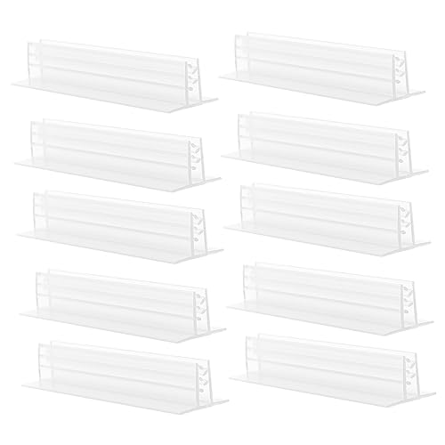 VILLCASE Kartenhalter Platzkartenhalter, 10 Stück Tischkarte Inhaber Tischkartenhalter Acryl mit Doppelseitigen Klebstoff kartenständer Klar für Bankette Tafel zum Beschriften