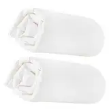 Various 2er-Pack Spannbettlaken aus Baumwolle für Kinderbett, Größen 50 x 80 cm, weich und atmungsaktiv, Passform Kindermatratzen, Weiß