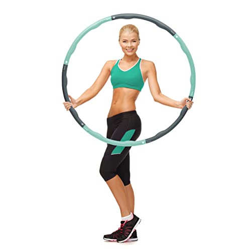 Ocean 5 Crazy Hoop Light Hula Hoop Reifen | 1,2 kg Hula Hoop Reifen Erwachsene mit Schaumstoff | Bauchtrainer zum Abnehmen | Hula Hoop mit Gewicht | Fitness Hula Hoop Reifen