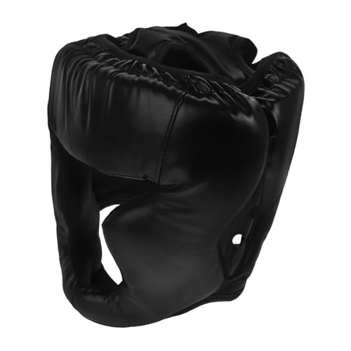 HANABASS Boxkopfschutz schützend Kopfbedeckung Sparring Männer Kopfschutz beim Boxen Ausbildung Rivalen-Boxkopfbedeckung Boxen Schutzausrüstung Stirnband-Boxen Schwamm Black
