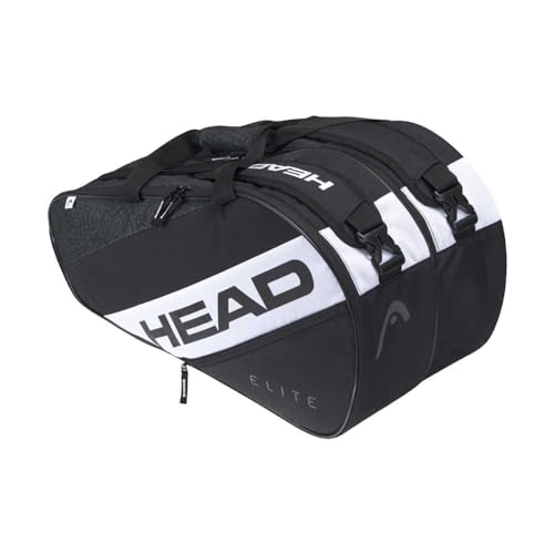 HEAD Unisex – Erwachsene Elite Padel Supercombi Tennis Tasche, schwarz/weiß, One Size