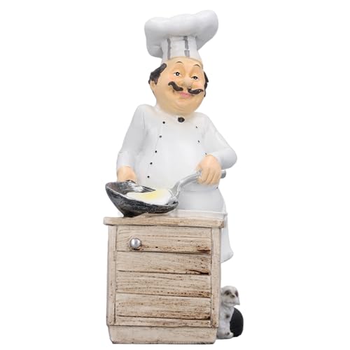 Senrusa Koch Kochen Figur stereoskopische Kunst Ornament Harz Dekoration Statue Küche Wohnzimmer